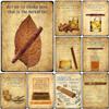 Whiskey Metal Tin Signs Cigar Wall Decoration Plaque Vintage Art Poster Iron Painting for Man Cave Home Cafe Garden Club Bar