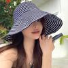 Легкая и дышащая полосатая рыбацкая шляпа детская весенне-летняя защита от УФ-лучей шляпа-панама с большими полями модная солнцезащитная шляпа пляжная шляпа тренд