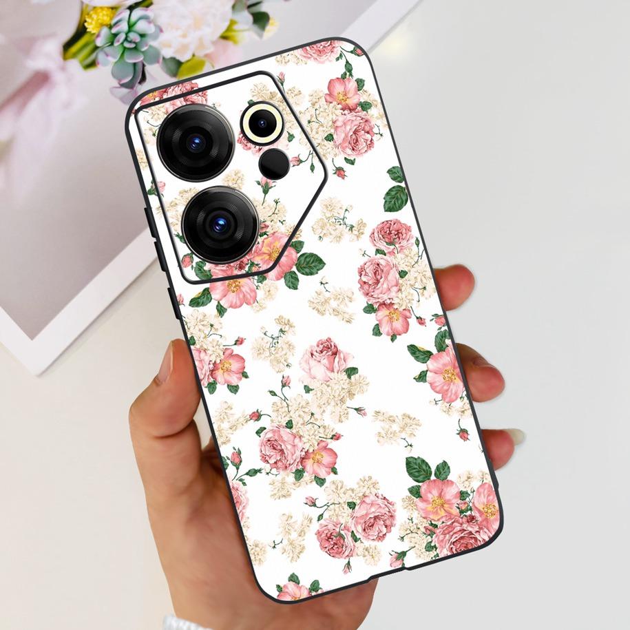 Для Tecno Camon 20 Premier Чехол CK9n Ударопрочный Чехол Модный Цветок Мягкий Силикон Чехлы Для Телефона Для Camon 20 Premier Бампер Coque