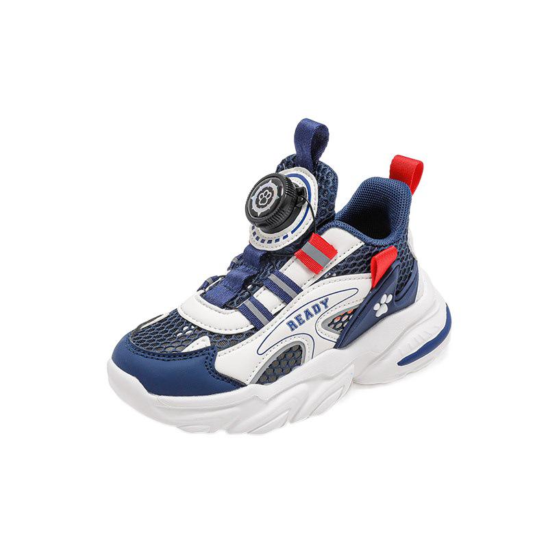 Paw Patrol Kids' Sports Shoes - Breathable Mesh, Spring/Summer Style, Student-Friendly, Boys' Hollow Design, Easy-On Button, Big Sizes