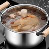 Кастрюля из пищевой нержавеющей стали с крышкой, антипригарная кастрюля для тушения супа, легкая в чистке, кухонные принадлежности, пароварка из нержавеющей стали