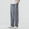Men's Chinese Retro Tang Suit Ice Silk Wide-Leg Casual Trousers