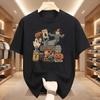 Halloween Tshirt Unisex Unisexs Spooky Season Graphic Tee Pumpkin Ghost Scarecrow Tshirt Cotton Short Sleeve Loose Tees