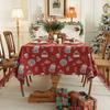 Woven Jacquard Christmas Tablecloth Rectangular Thickened Festive Dining Table Cover Retro American Style Holiday Decor