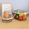 Wrought Iron Storage Basket for Bread, Pastries, Snacks, Fruits, Vegetables, and Eggs.