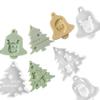Christmas Series Pendant Molds Xmas Tag Gifts Silicone Mold Christmas Tree Snowflake Elk DIY Resin Aromatherapy Plaster Mold