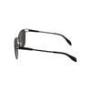 Alexander Mcqueen Square Frame Metal Sunglasses Black Black Grey