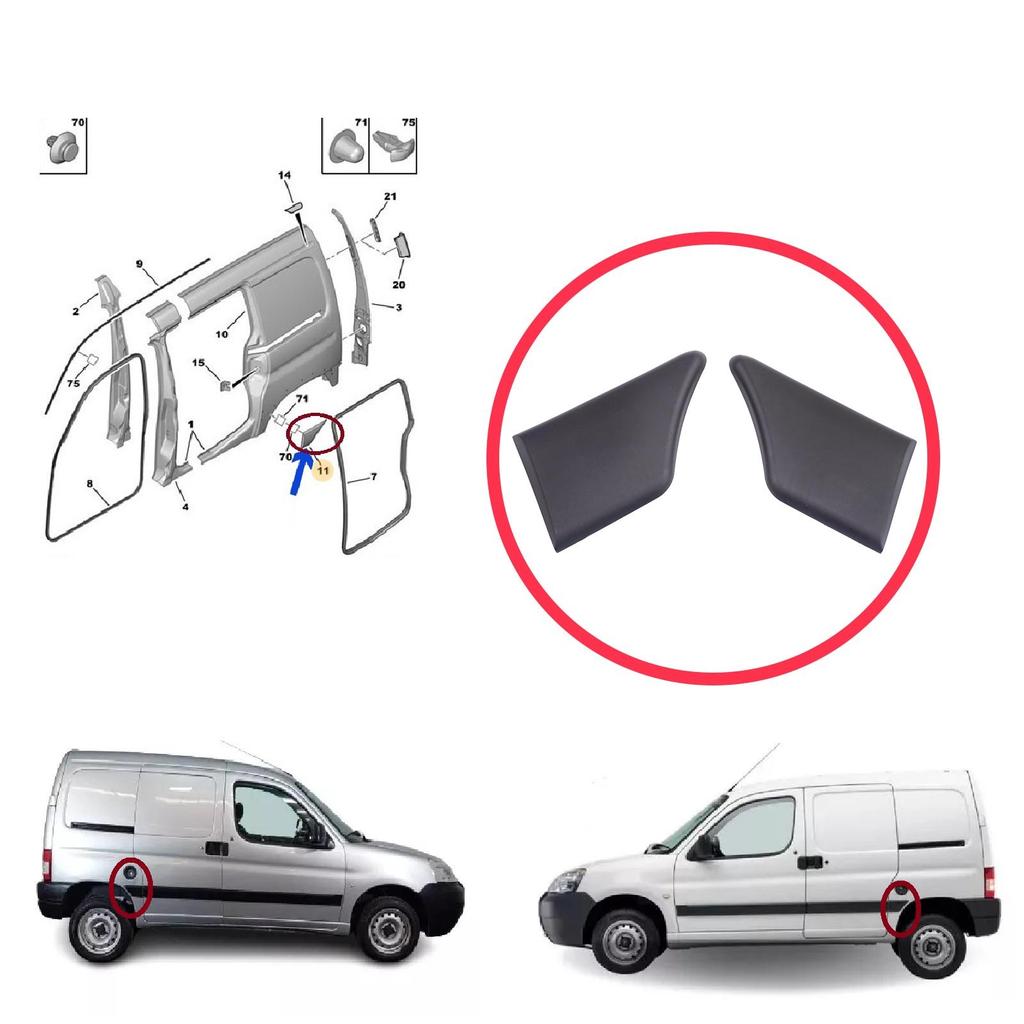 ESP1203 Rear Left Right Fender Trim Molding for Peugeot Partner MK1 M49 M59 1996-2008 8547.L8 8547.K5