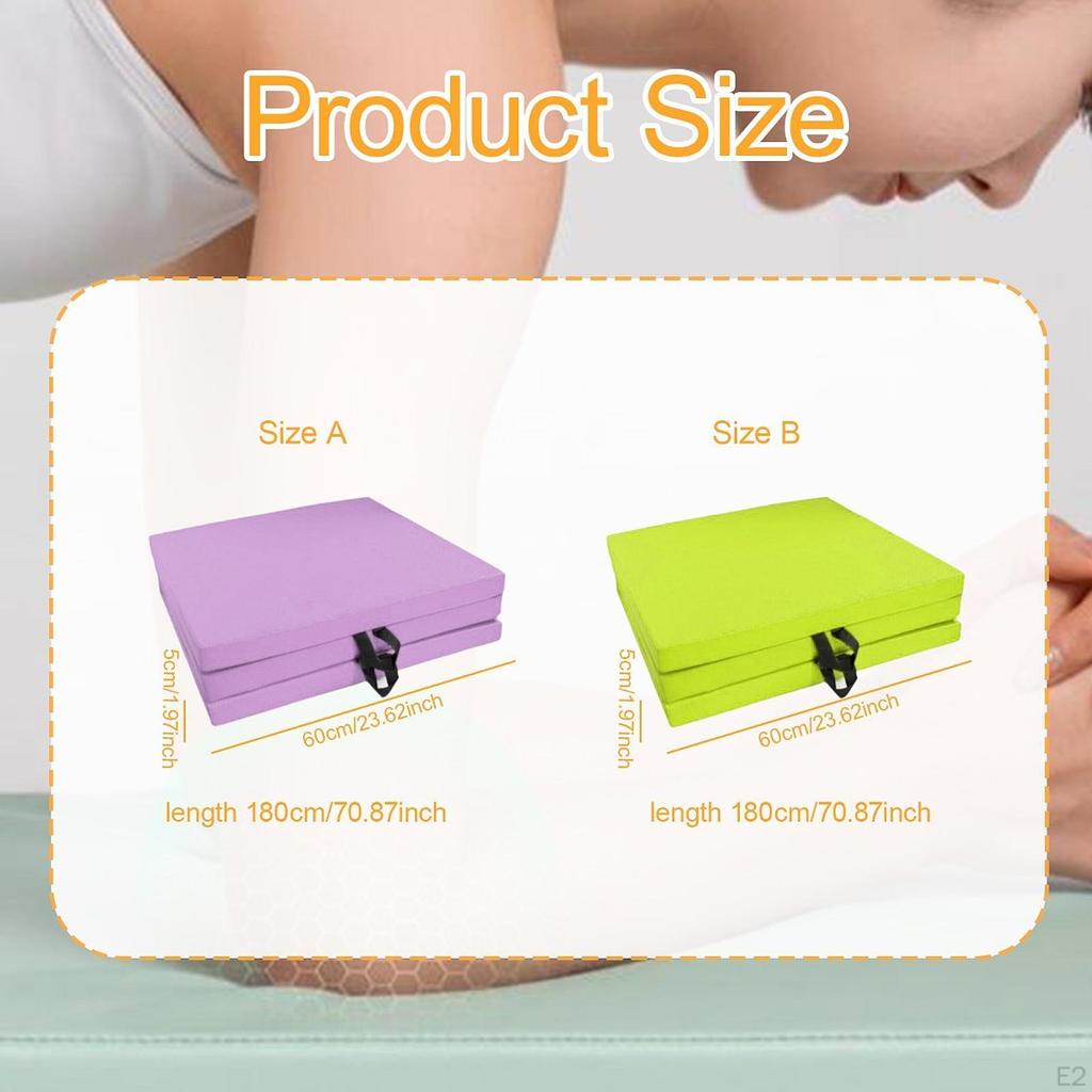 Коврик для упражнений складной, легко хранить, с ручками, водонепроницаемый, для растяжки, для женщин и мужчин