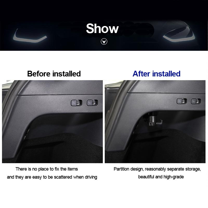 Rear Trunk Hook For Tesla Model Y Car Interior Modified Accessories 2021 Bolt Cover Mounting Holder for Grocery Bag Organizer
