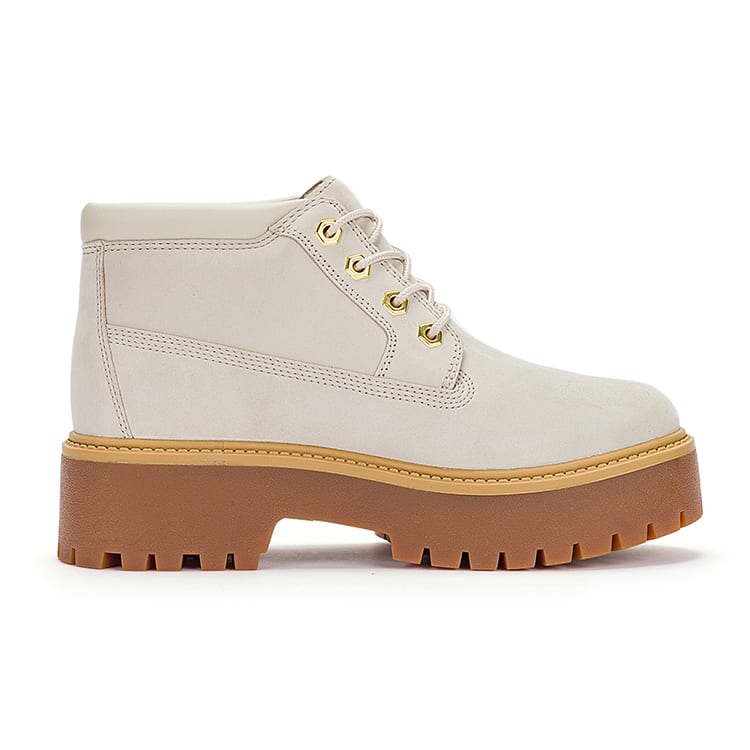 Timberland Женские водонепроницаемые ботинки Stone Street Mid со шнуровкой 'Белый нубук' A64FRW