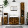 VidaXL Bathroom Cabinet Smoked Oak 80x33x60cm Engineered Wood 831657