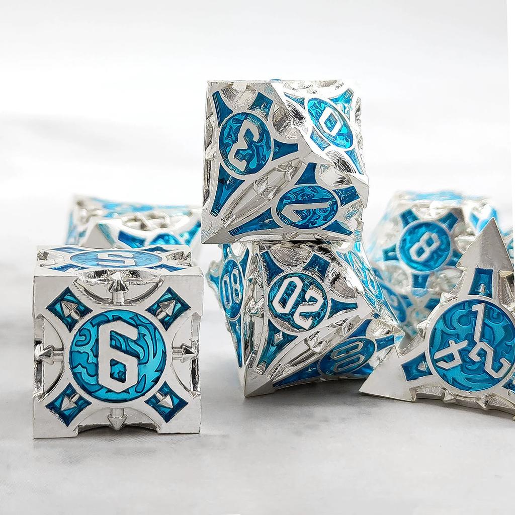 Metal coc running dice dnd dragons and dungeons multi-faceted rpg dice cthulhu d20 настольная игра