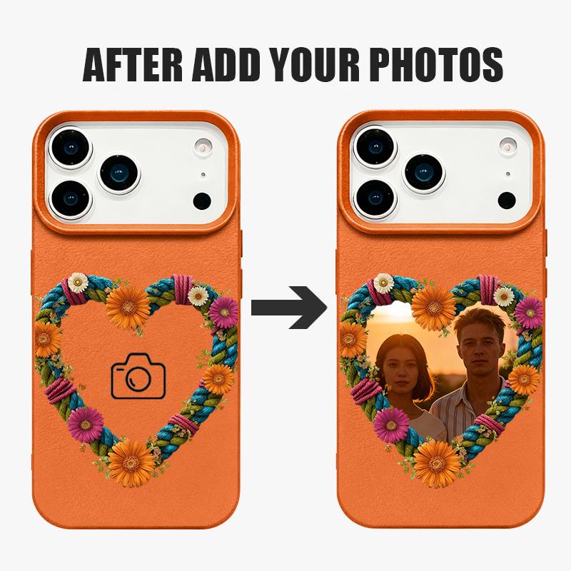 Customized Photo Phone Case For iPhone 17 Pro 16e 16 15 14 Pro Max 13 12 Pro 11 Air Love Heart Frame DIY Design TPU Back Cover