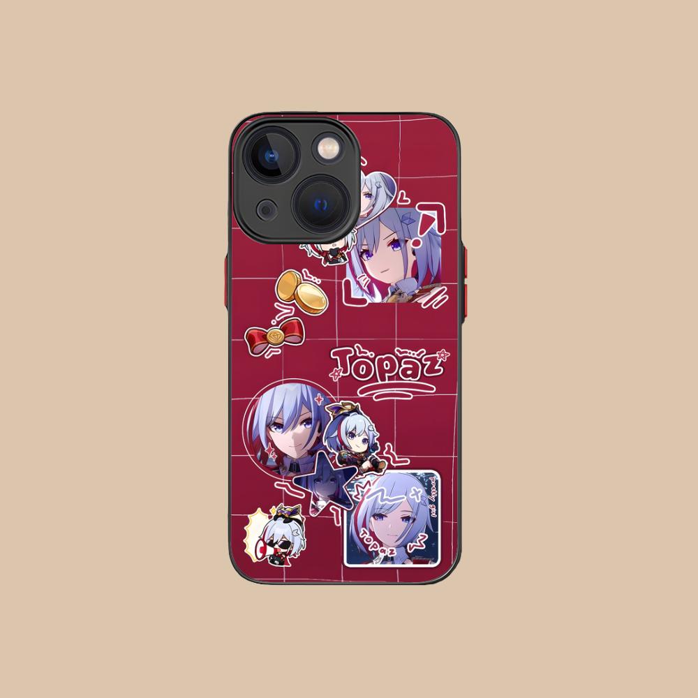 HSR Topaz Silicone Mobile Phone Case for iPhone 17 16 15 14 13 12 11 X XR XS Air Pro Max Plus Mini Colorful Cover