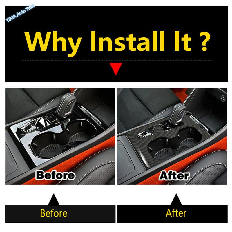 LHD ABS Carbon Fiber Gear Shift Panel Control Center Console Stall Sequ Cover Trim For VOLVO XC40 - 2025 Accessories