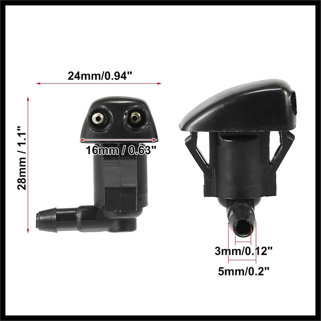 4pcs Car Front Windshield Washer Nozzles for Toyota Corolla 1992-1996 Replaces 85381-30020 Durable Material