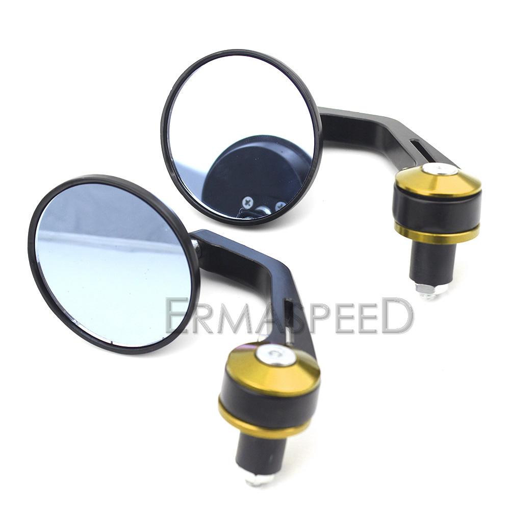 Алюминиевые 7/8 "22 мм мотоциклетные зеркала заднего вида с поворотной ручкой на 360°, сторона заднего вида