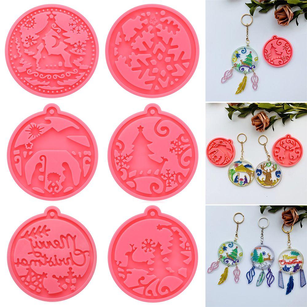 Cake Tools Candy Chocolate Christmas Ball Mold Jewelry Making Tool Silicone Moulds Keychain Molds