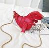 Boutique De FGG Dinosaur Design Rivets Pu Leather Girl's Chain Purse Shoulder Bag Tote Ladies Crossbody Mini Messenger Bag Flap