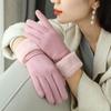 Driving Gloves Warm Gloves Plush Full Finger Gloves Female Gloves Gloves Winter Gloves