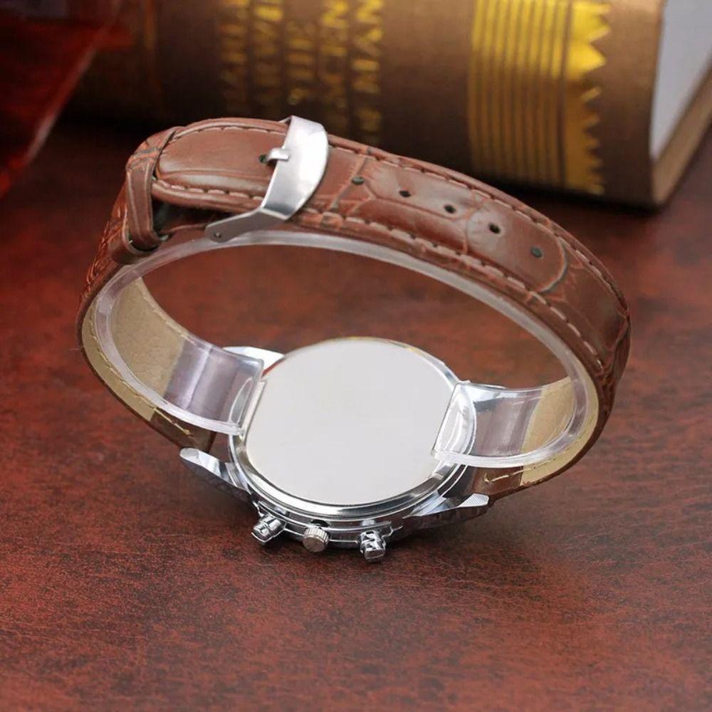 Six-Pin Men Wristwatch Leather Watchband Business Watch Fashion Quartz Watch