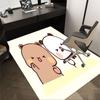 1 шт. Коврик для пола с рисунком медвежонка 'One Two Bubu', нескользящий, подходит для офиса, спальни и игровых комнат. Также может использоваться как чехол на ножку дивана-T75