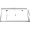 SunplusTrade 2 Stainless Steel Polish Mirror License Plate Frame + Chrome Screw Caps (Silver)
