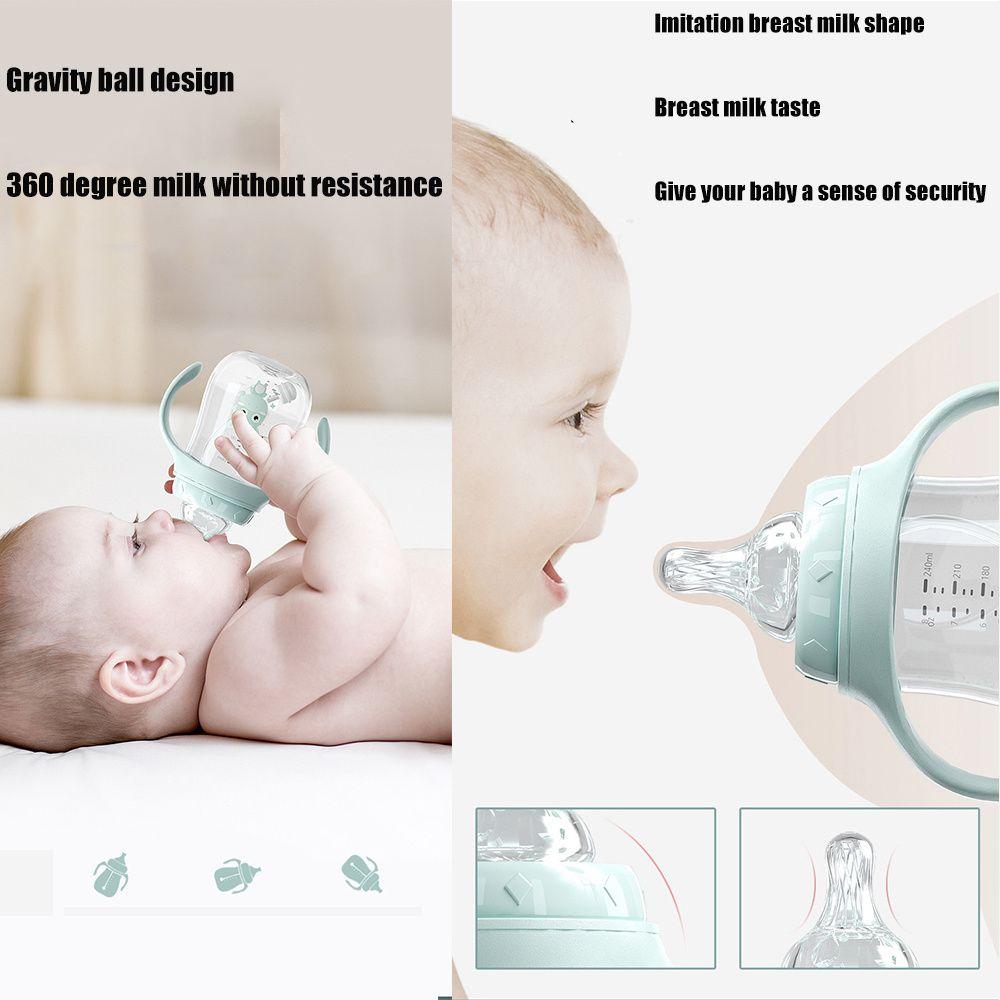 Multifunctional Drinking Wide-Caliber Feeding Bottle Baby Bottles Drinking Cup With Gravity Ball