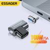 Essager 100 Вт USB Type C к Type-C Магнитный адаптер USB-C Женский Магнитный разъем для Macbook Pro Air Ноутбук Телефон Конвертер