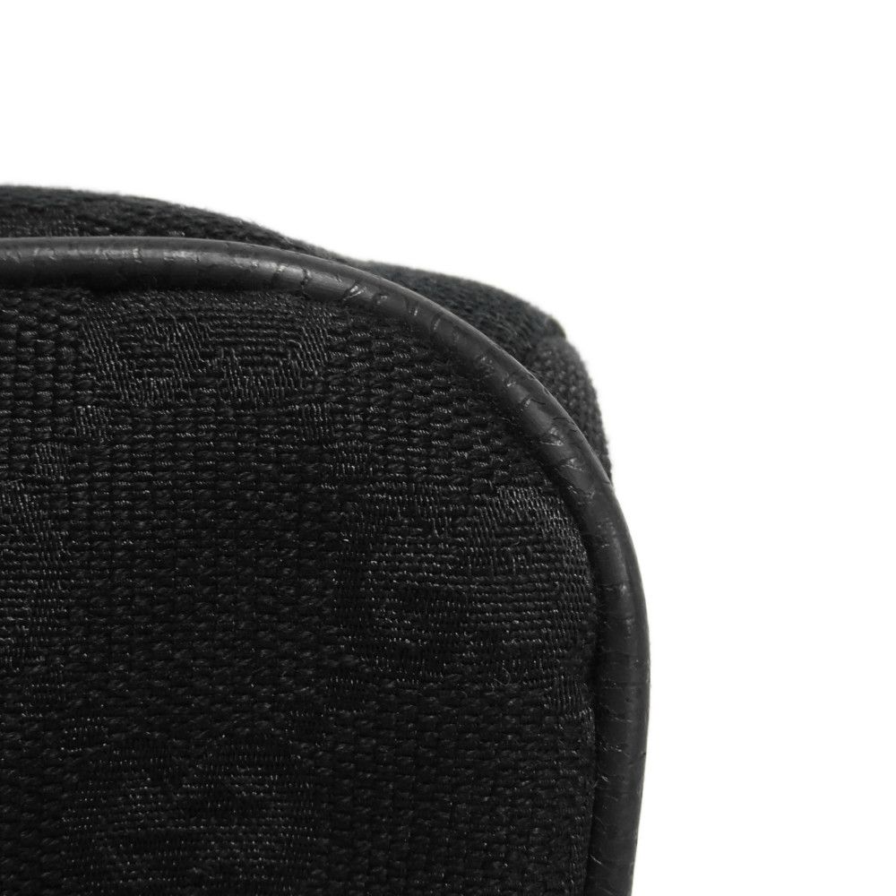 Used GG Canvas Messenger Bag 9539 256100 7921 Calfskin Crossbody with Embossed Logo, Black Men's from Japan AUTHENTIC