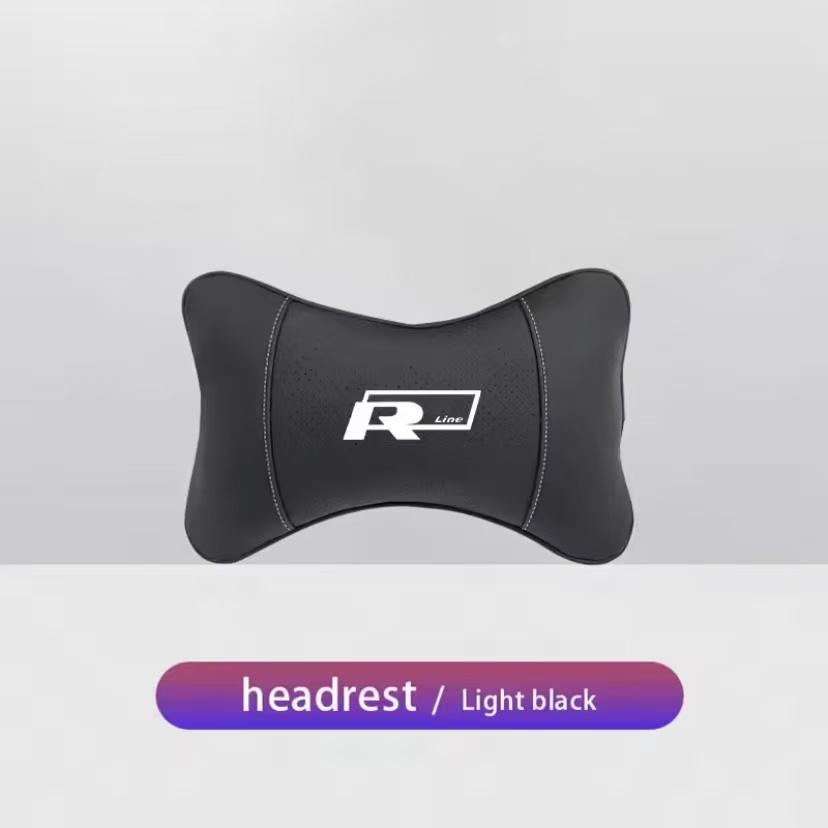 1Pcs Car Seat Headrest/Lumbar Auto Logo Neck Pillow For VW GTI Polo Passat B6 B7 Golf MK7 Tiguan Jetta Beetle Arteon CC Hub Cap zj6