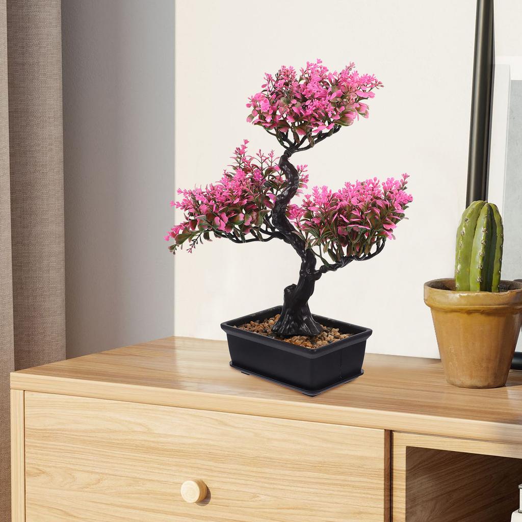 Поддельный горшечный бонсай Искусственная зелень Имитация растений для офиса Домашний декор Не требует ухода Легко чистить влажной тканью