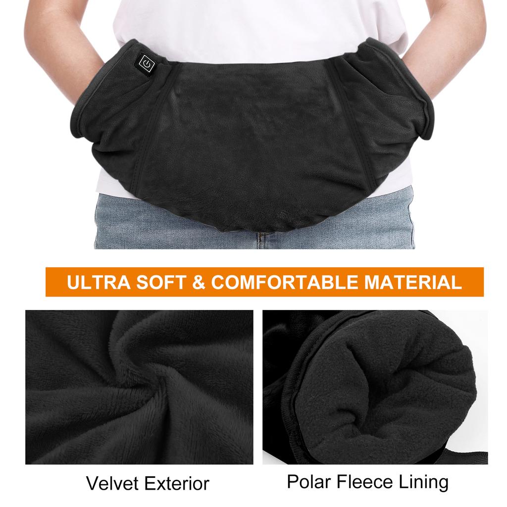 Electric Heated Hand Warmer Muff Cold Weather Thermal Glove Waist Bag for Hunting Skiing Camping