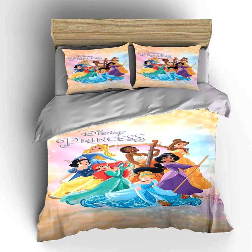 Disney Princess Bedding Set for Kids Bedding set (1 duvet cover, 2 pillowcases, duvet not included)