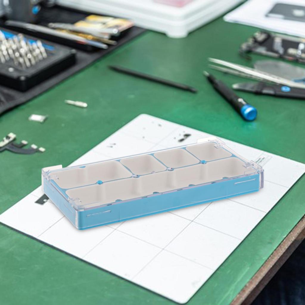 Watch Movement Parts Organizer Box with Protective Cover for Repair Tools