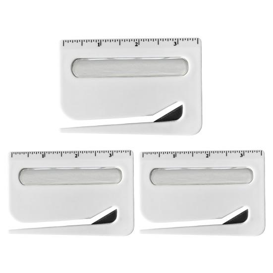 3 шт. 3 в 1 нож для вскрытия писем с увеличительным стеклом и линейкой. Технология точной резки. Эргономичный дизайн. Открывалка для конвертов.