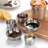 Stainless Steel Silver Sauce Dishes Appetizer Seasoning Tray French Fries Ketchup Cup Hot Pot Dipping Bowl Specialty Tableware