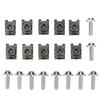 Qiilu [10pcs] 0.2 X 0.6 Inch (5 X 16 Mm) Clip Nut Screw Type