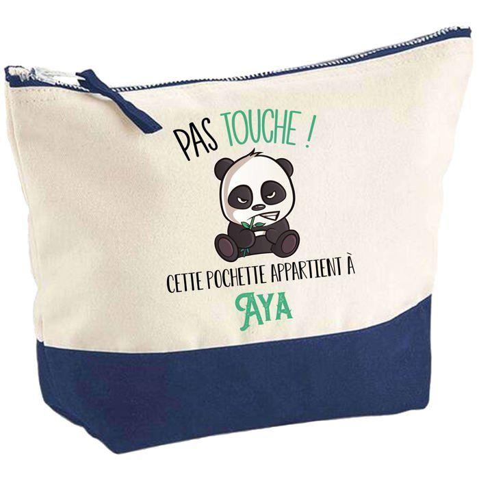 Trousse de maquillage - PLANETEE - Aya Pas touche Panda - Grand format - Coton - Impression HD