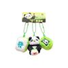 Soft Plush Panda Keychain In Rich Ink Blue Bamboo Design Perfect For Gift Giving