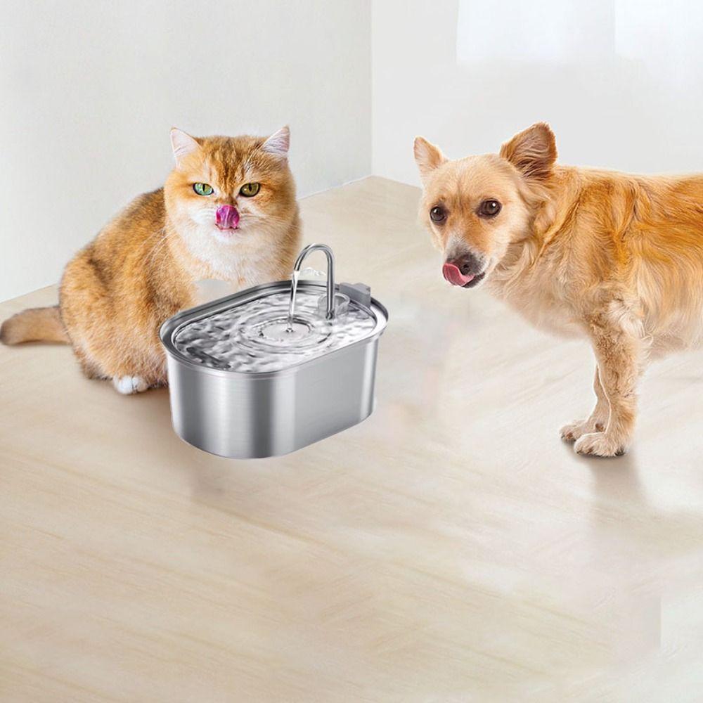 Stainless Steel Pet Water Dispenser Automatic Pet Water Drinker Smart Cat Water Fountain Dog