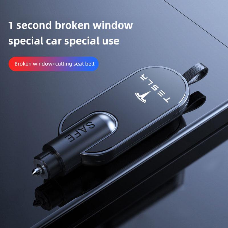 Car Window Breaker Hammer Seat Belt Cutter Emergency Escape Tools For Tesla Model 3 Model S Model X Model Y Cybertruck Roadster