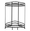 Pearl Metal 2 Tier Corner Stand Bath Storage Limited Black BLKP Black [BLKP] AZ-5077