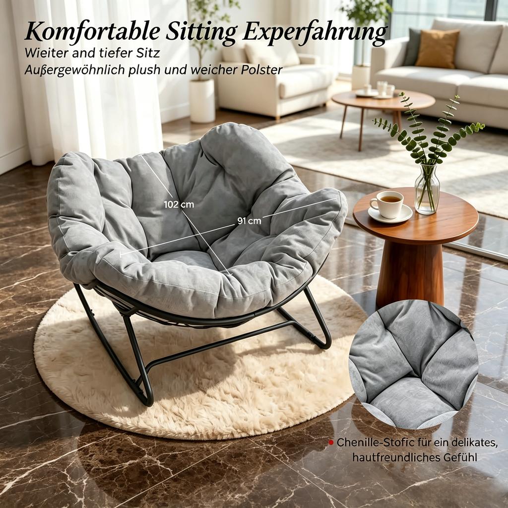 Balcony Armchair, Egg-Shaped Single Chair, Semicircle Rocking Chair, Living Room Chair (only with living room chair)