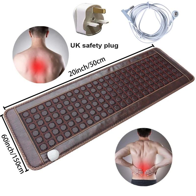 50x150 см электрический подогрев нефритовой турмалиновой кровати, матрас, германиевый камень, массажная подушка с нефритовыми камнями, диванная подушка, коврик с инфракрасным подогревом