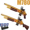 Совершенно новая игрушечный пистолет-винтовка M780 с выбрасыванием гильз, мягкими пулями, магазином, прицелом Red Dot и рукояткой автоматического возврата