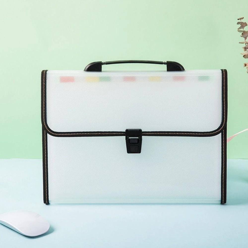 Waterproof Test Paper Storage Bag 13 Pocket Accordion File Folder Handheld File Bag Business