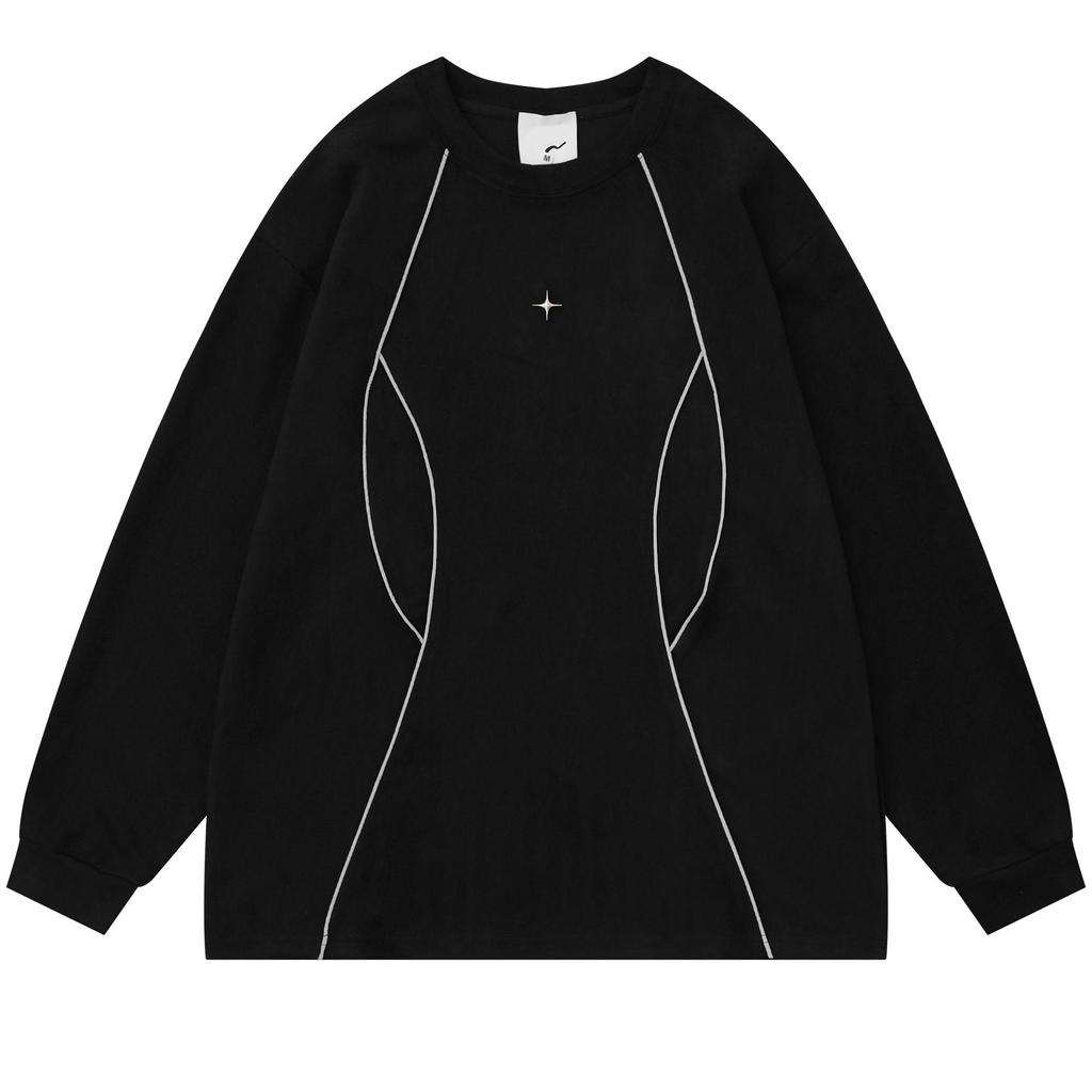 New In Streetwear Reflective Strip Suede Cap-less Pullover