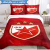 3PCS Crvena Zvezda Bedding Set 2D Printing (Includes 1 Duvet Cover + 2 Pillowcases Coreless), Bedroom decor,Fan gift